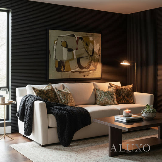 ALUXO® WPC 3D FLUTED Wall Panels 235×16cm (SET of 15) - Black Brushed