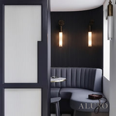 ALUXO® WPC 3D FLUTED Wall Panels 235×16cm (SET of 15) - Black Brushed