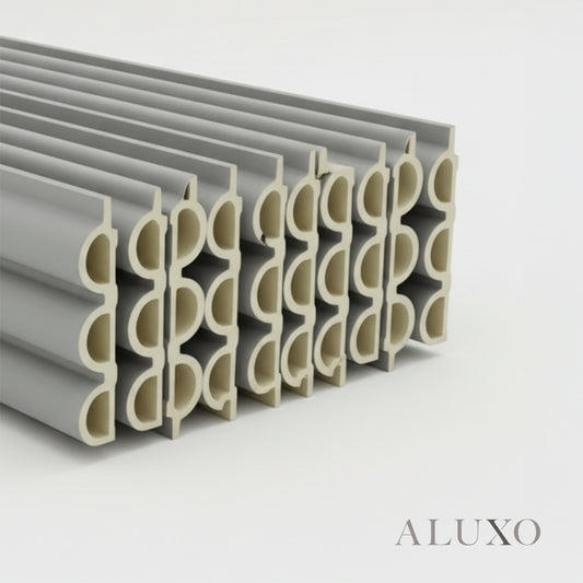 ALUXO® WPC 3D FLUTED Wall Panels 235×16cm (SET of 15) - Matte Grey