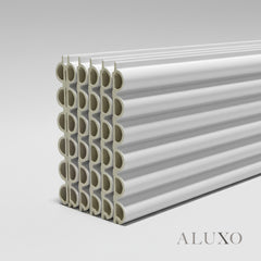 ALUXO® WPC 3D FLUTED Wall Panels 235×16cm (SET of 15) - Matte White