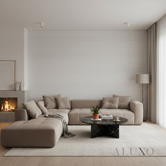 ALUXO® WPC 3D FLUTED Wall Panels 235×16cm (SET of 15) - Matte White