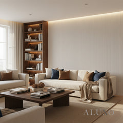 ALUXO® WPC 3D FLUTED Wall Panels 235×16cm (SET of 15) - Matte White