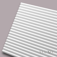 ALUXO® WPC 3D FLUTED Wall Panels 235×16cm (SET of 15) - Matte White