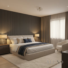 ALUXO® WPC 3D SLAT Wall Panels 235×15.2cm (SET of 14) – Mid Grey