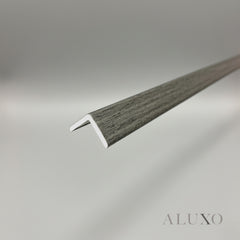 ALUXO® WPC 3D Wave + Flat Wall Panels with 4/10 End Trims Set - Ash Grey