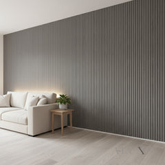 ALUXO® WPC 3D WAVE Wall Panels 235×15.9cm (SET of 10) - Ash Grey