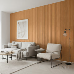 ALUXO® WPC 3D WAVE Wall Panels 235×15.9cm (SET of 10) - Light Oak