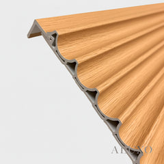 ALUXO® WPC 3D WAVE Wall Panels 235×15.9cm (SET of 10) - Light Oak