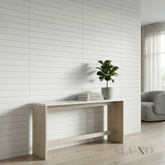 Wainscoting Wall Panel Kit - Slat White (196cm x 101cm) | Modern Half Wall Panelling