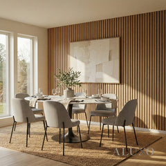 Panelux™ Pro Wide 3-Sided Wood Veneer Oak Wall Panels - 240cm x 30cm (Set Of 2)