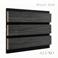 Panelux™ Pro Wide 3-Sided Wood Veneer Black Oak Wall Panels - 240cm x 30cm (Set Of 2)