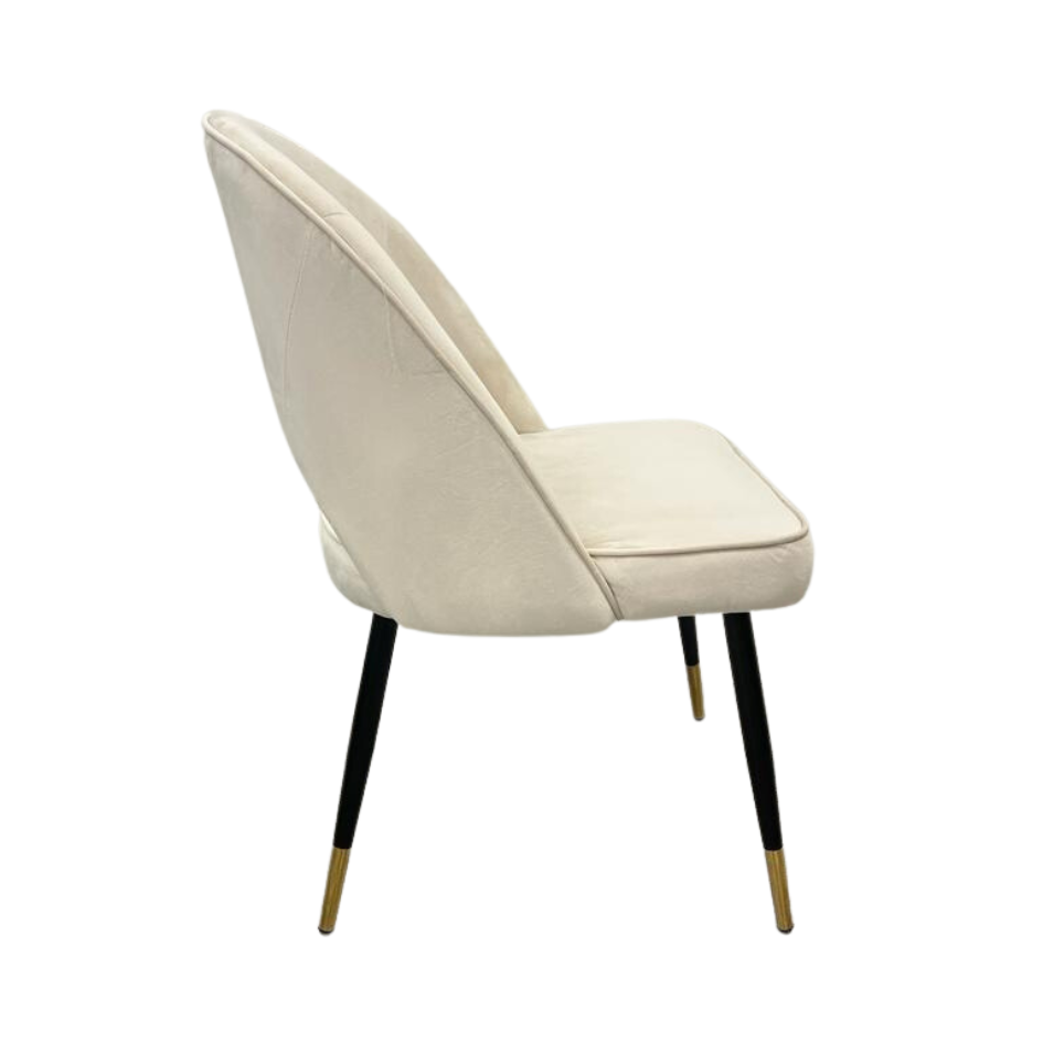 Bjorn Dining Chair in Beige Velvet