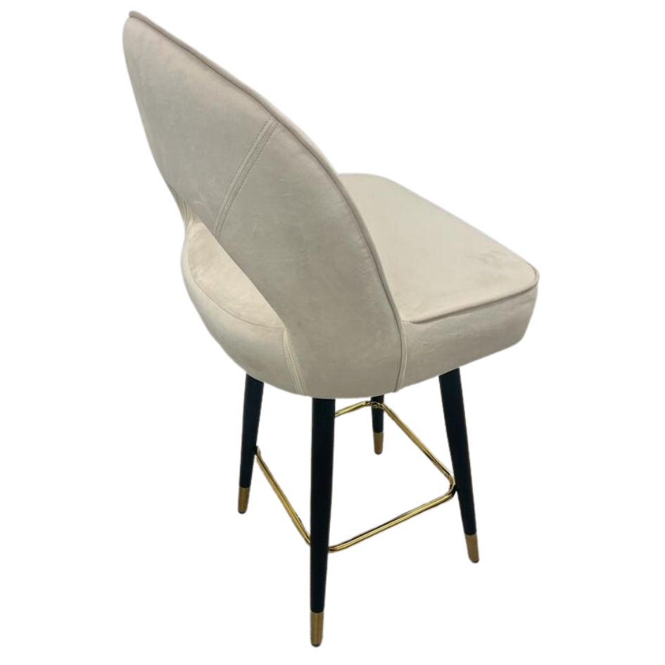 Bjorn Bar Stools in Beige Velvet