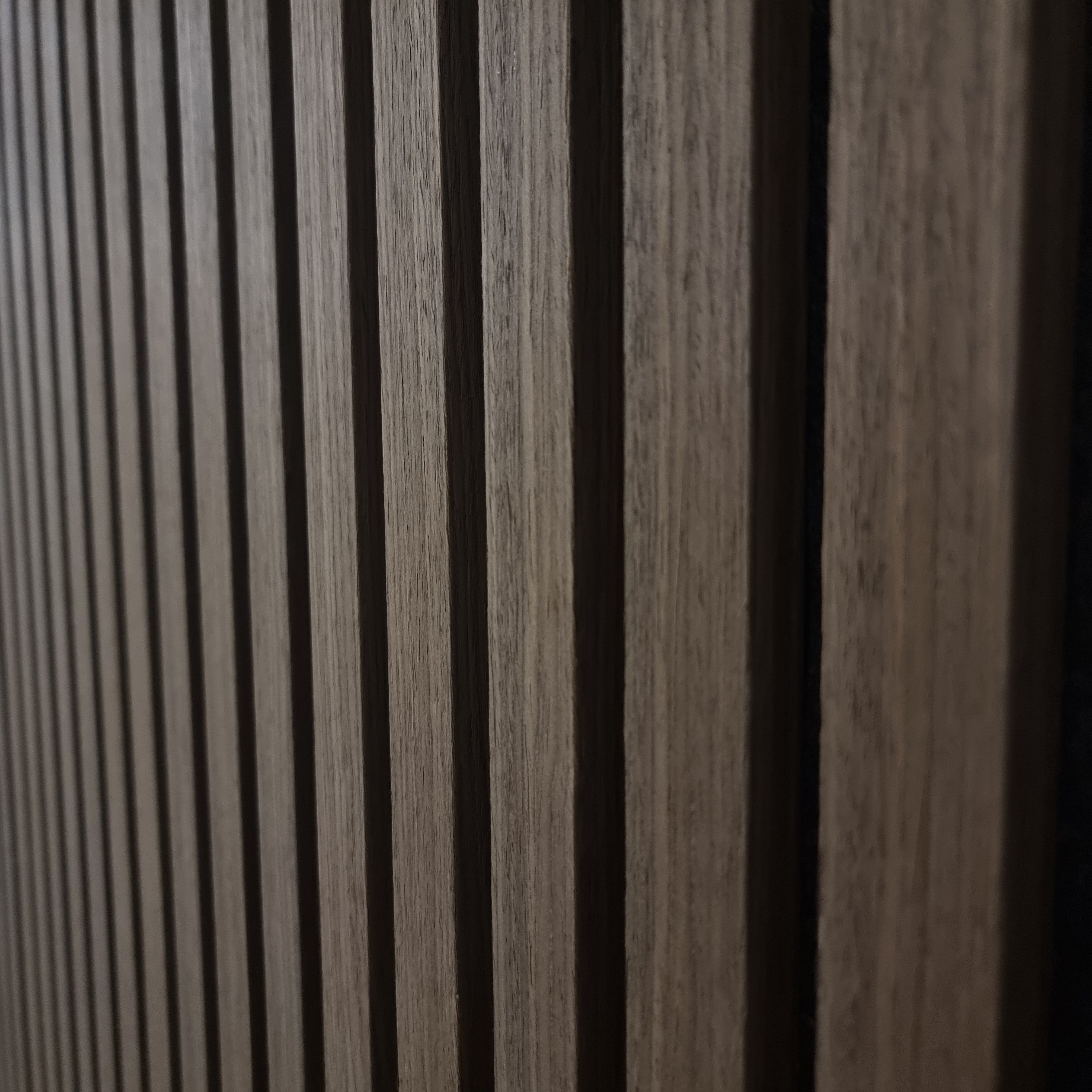 Acoustic Slatted Wall Panels 240 x 60cm - Dark Oak