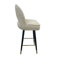 Bjorn Bar Stools in Beige Velvet