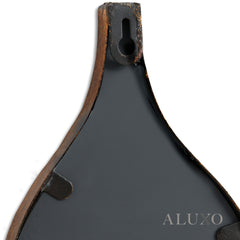 Elden Sculptural Wavy Slim Wall Mirror in Aged Gold - 146cm