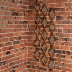 Elden Sculptural Wavy Slim Wall Mirror in Aged Gold - 146cm