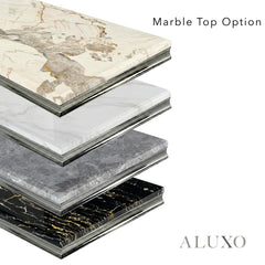 Lorens 180cm Marble Dining Table with Chrome 4-Leg Base – White | Light Grey | Cream | Black&Gold