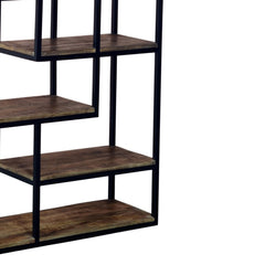 Tall Industrial Metal Shelf Unit – 6-Tier Open Display Shelving, 203cm Room Divider