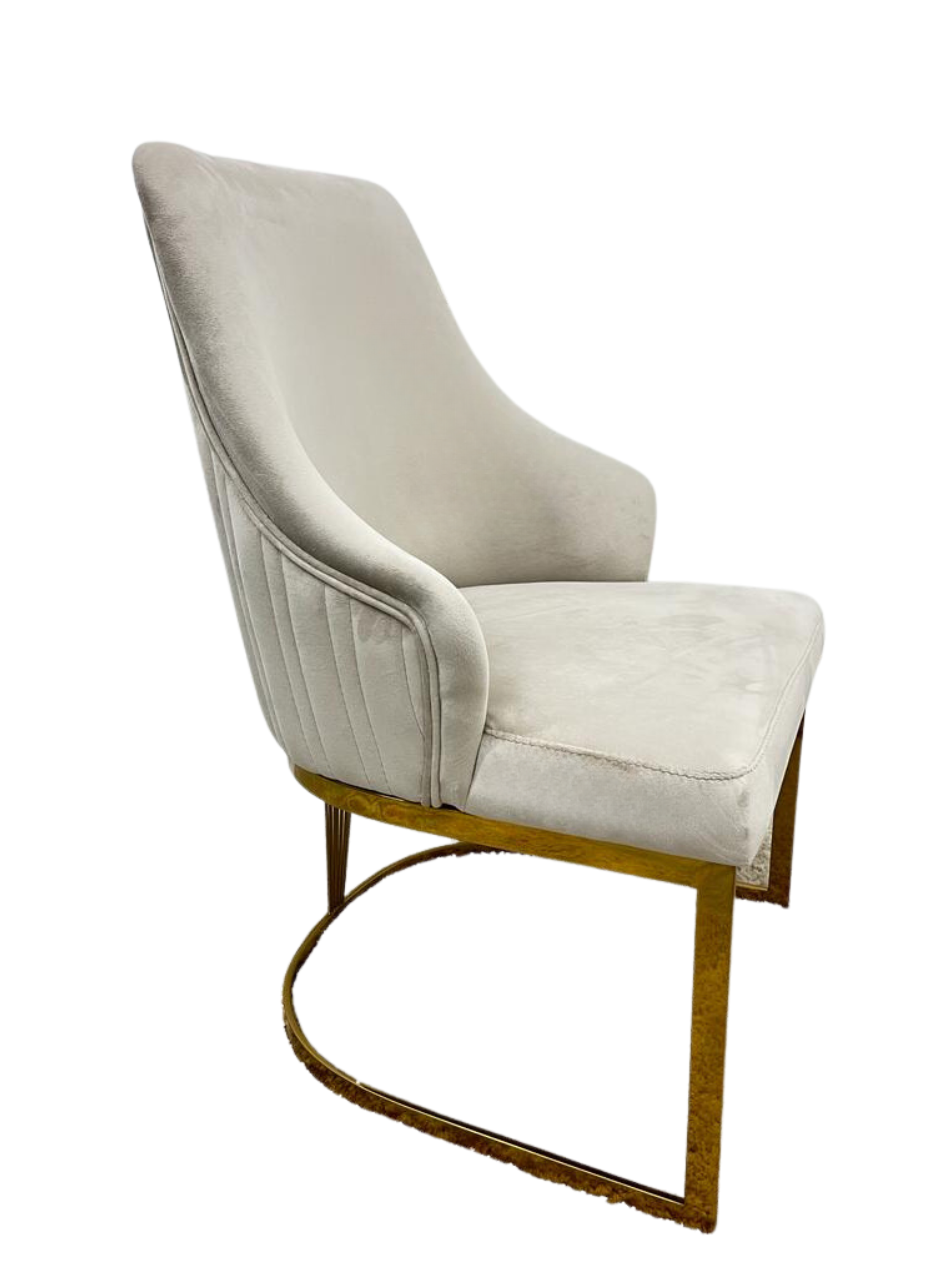 Olivia Velvet Dining Chair with Gold Frame