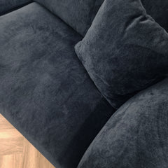 Lenox Sofa Range in Aegean Blue Velvet