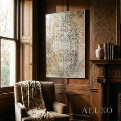 Eora Antique Etched & Foxed Wall Art Mirror - 92cm x 62cm