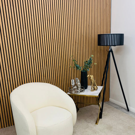 ALUXO® WPC 3D SLAT Wall Panels 235×15.2cm (14pcs) – Light Oak