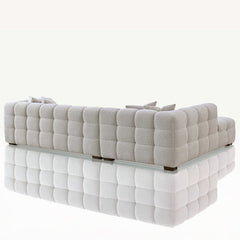 ALUXO® Tribeca Bubble Left Hand Corner Sofa – Oatmeal Beige Bouclé Fabric