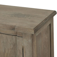Copgrove 4 Door Sideboard – Handcrafted Washed Wood Cabinet with Iron Handles, 200cm