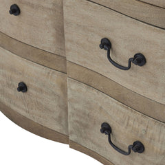 Copgrove 3 Drawer Chest – Washed Wood French Style Cabinet with Iron Handles, 120cm