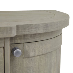 Saltaire 4 Door Sideboard with Drawer – Curved Grey Pine Storage Unit, 153cm