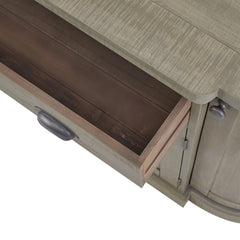Saltaire 4 Door Sideboard with Drawer – Curved Grey Pine Storage Unit, 153cm