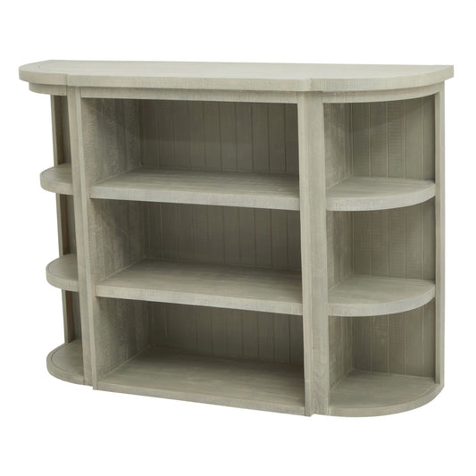 Saltaire 3-Shelf Dresser Top – Grey Pine Display Unit with Organic Curves, 153cm