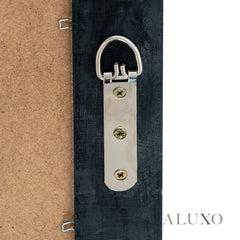 Torin Black Wood Large Window Wall Mirror - 150cm