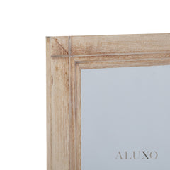 Torin Rustic Washed Wood Large Window Wall Mirror - 150cm