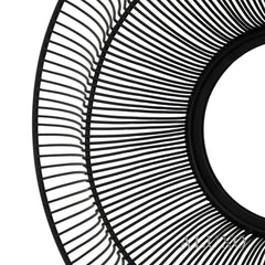 Chico Modern Black Wire Industrial Wall Mirror - 61cm