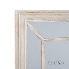 Torin Large Washed Wood Architectural Window Wall Mirror - 200cm