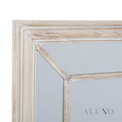 Torin Medium Washed Wood Architectural Window Wall Mirror - 150cm