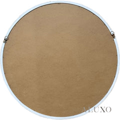 Orel Washed Wood Beaded Round Wall Mirror - 76cm