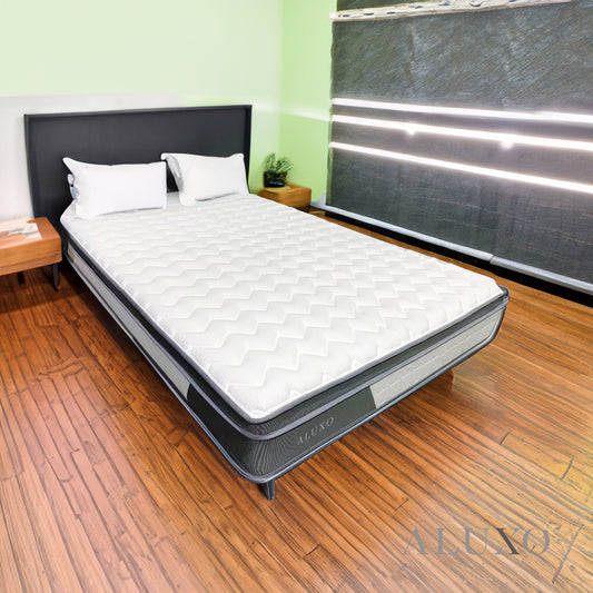 ALUXO® Oasis 2000 Pocket Memory Pillow Top Mattress in a Box – 5 Sizes | Medium Firm Support