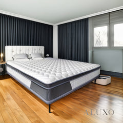 ALUXO® Oasis 2000 Pocket Memory Pillow Top Mattress in a Box – 5 Sizes | Medium Firm Support