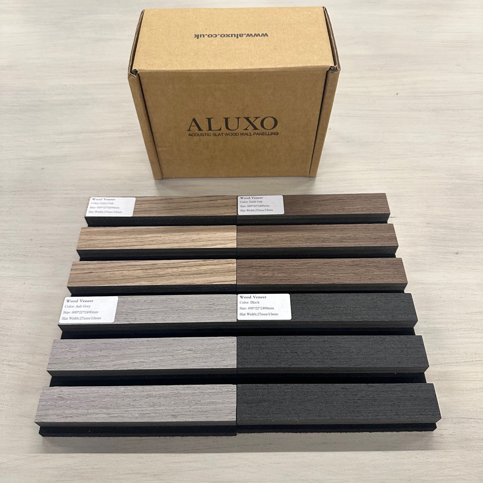 ALUXO® Acoustic Square Wall Panel 60 x 60cm (SET of 4) - Charcoal Black