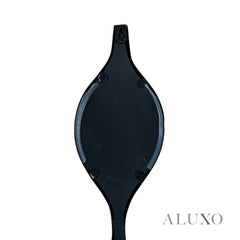 Elden Sculptural Wavy Slim Wall Mirror in Black - 146cm