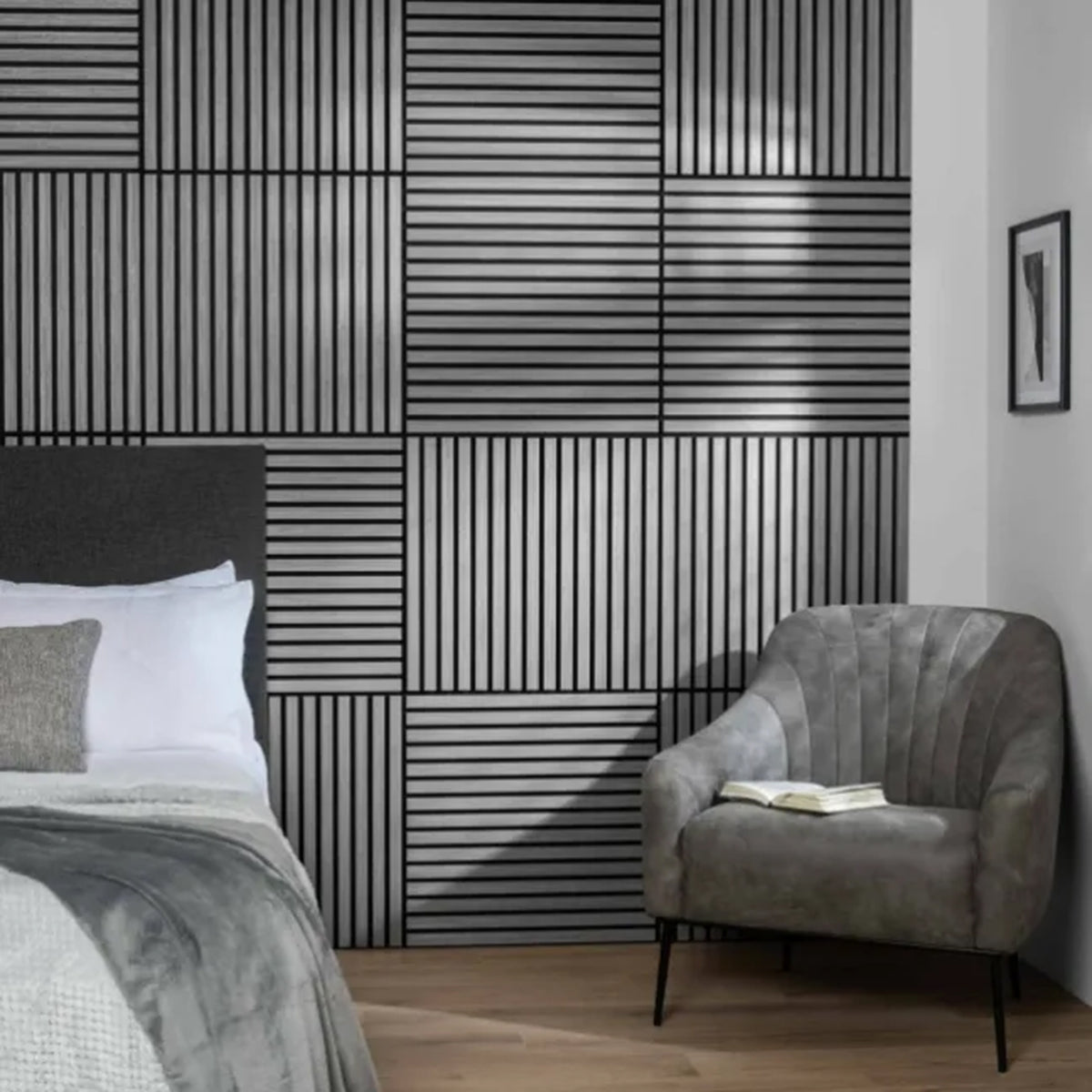 ALUXO® Acoustic Square Wall Panel 60 x 60cm (SET of 4) - Ash Grey