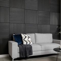 ALUXO® Acoustic Square Wall Panel 60 x 60cm (SET of 4) - Charcoal Black