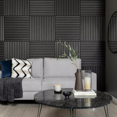 ALUXO® Acoustic Square Wall Panel 60 x 60cm (SET of 4) - Charcoal Black