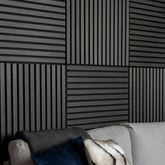 ALUXO® Acoustic Square Wall Panel 60 x 60cm (SET of 4) - Charcoal Black