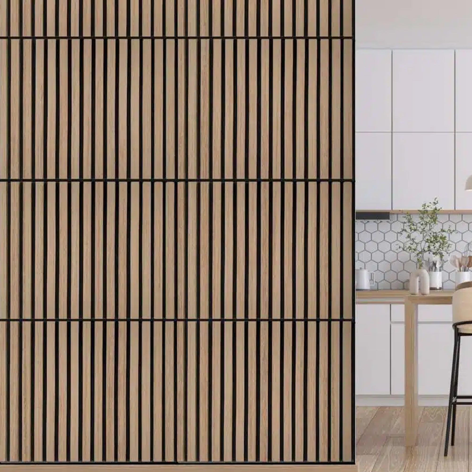 ALUXO® Acoustic Square Wall Panel 60 x 60cm (SET of 4) - Natural Oak