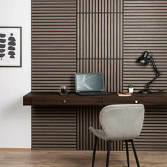 ALUXO® Acoustic Square Wall Panel 60 x 60cm (SET of 4) - Walnut (Dark Oak)