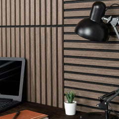 ALUXO® Acoustic Square Wall Panel 60 x 60cm (SET of 4) - Walnut (Dark Oak)